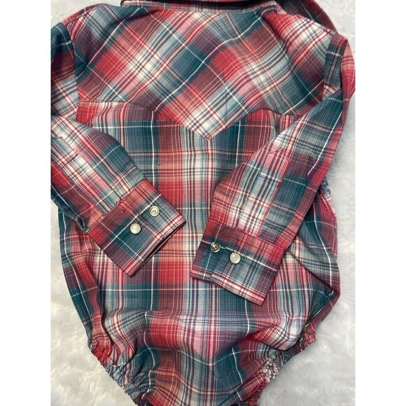 Western Cowgirl Shirt & One Piece Size 3-6 Months BOTH Pieces Bling Pearl Snaps - Picture 15 of 15